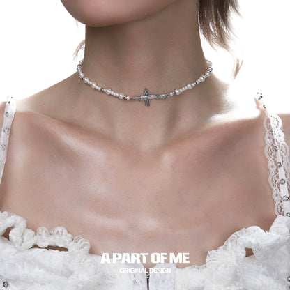 Pearl Angel Rose Necklace