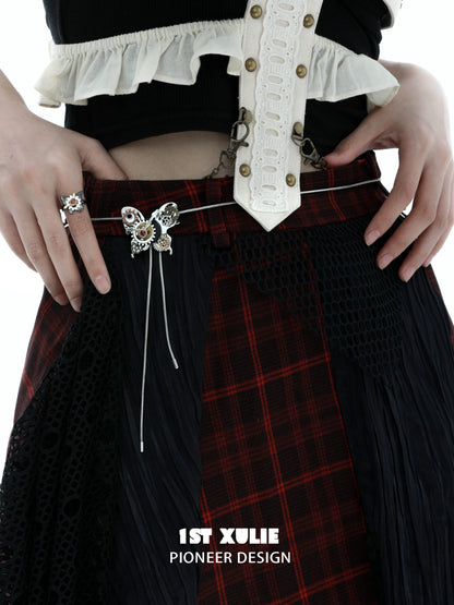 Cyber Butterfly Pull Necklace