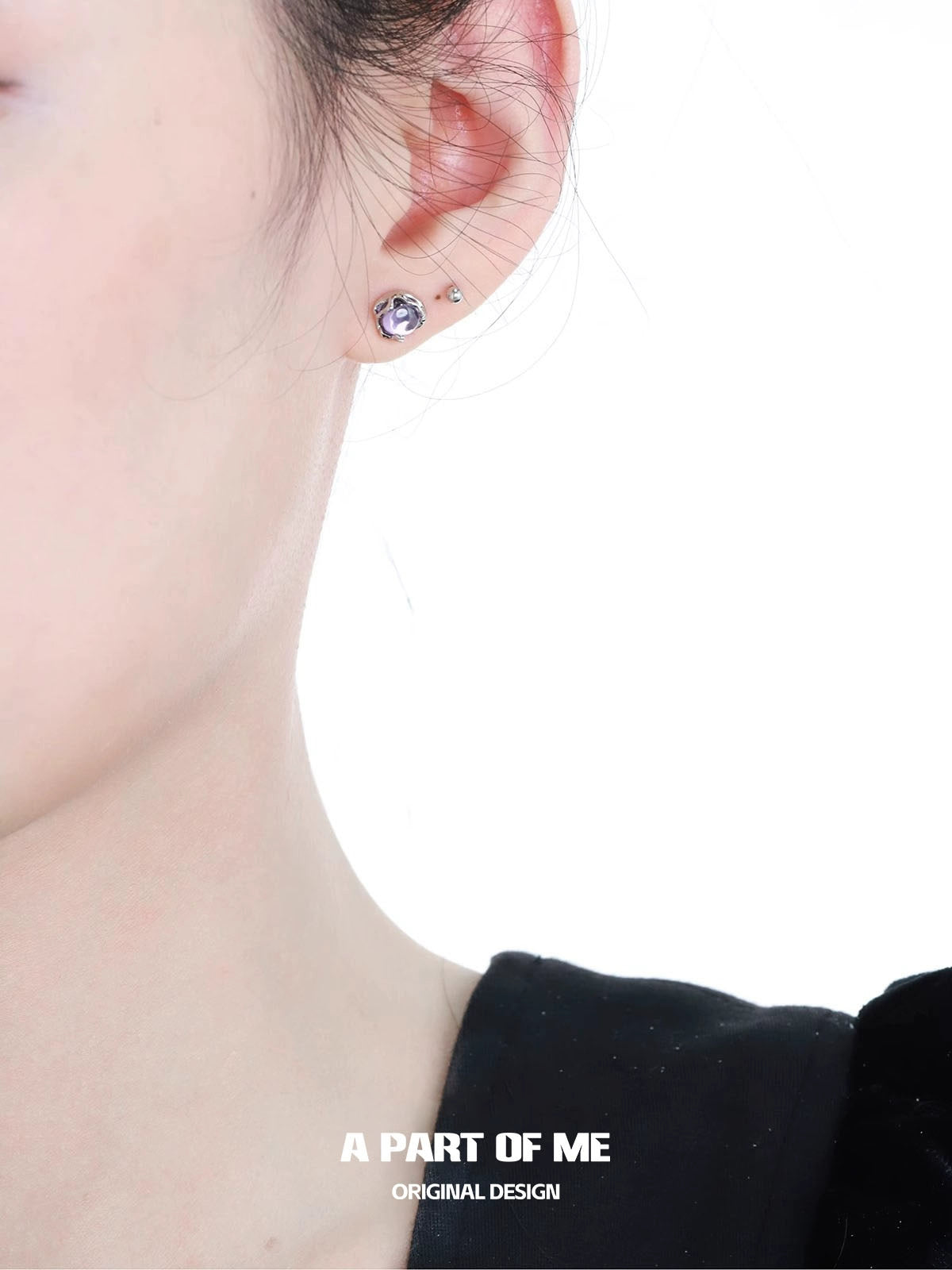 Purple Guardian Stud Earrings