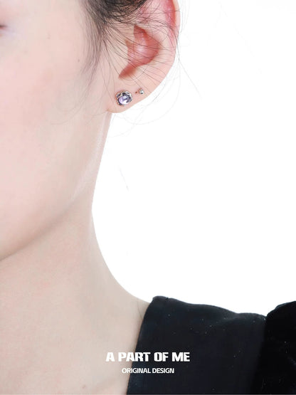 Purple Guardian Stud Earrings
