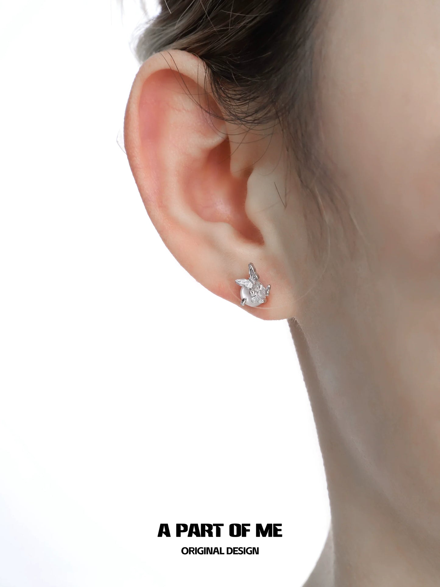 Frosted Butterfly Mini Earrings