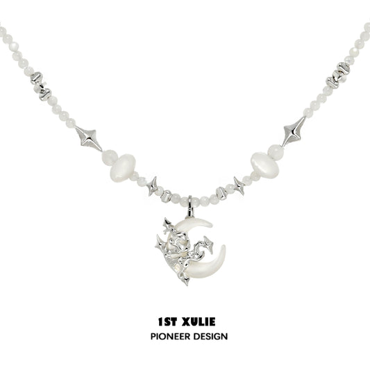 Moonlight Beaded Clavicle Chain