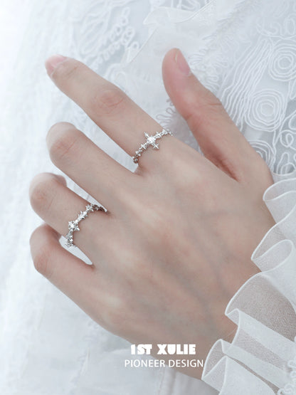 Guardian Cross Silver Couple Ring