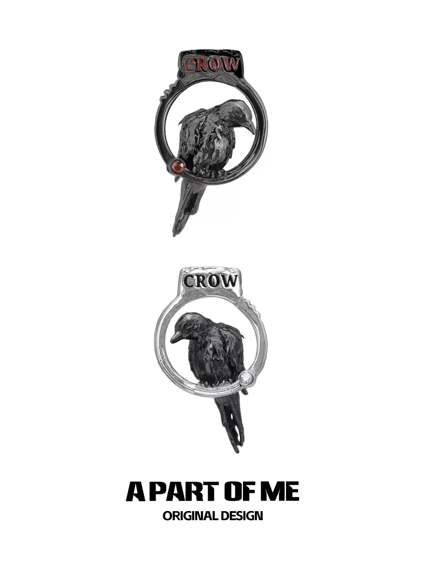 Gothic Bride Crow Ring