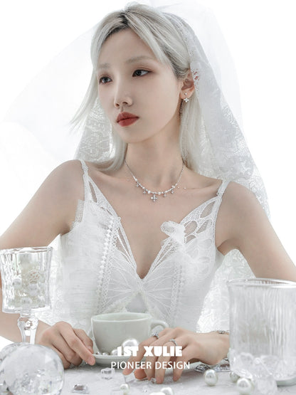 Y2K Light Domain Pearl Necklace