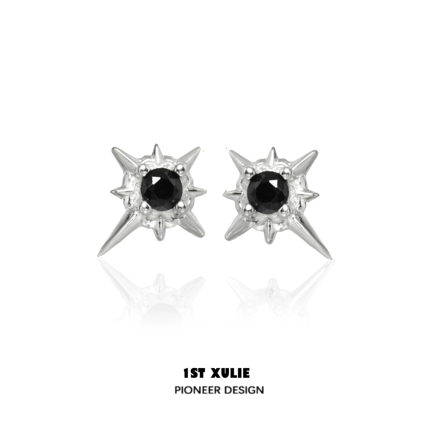 Cosmic Dark Matter Star Earrings