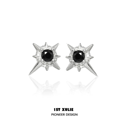Cosmic Dark Matter Star Earrings