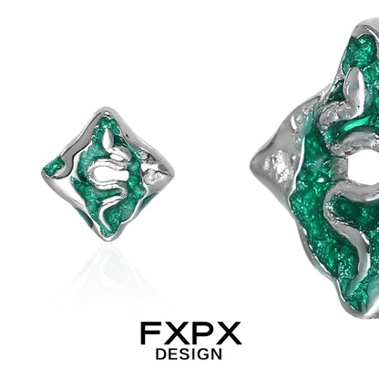 Grace Green Snake Empress Earrings
