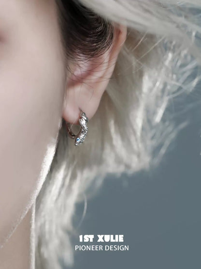 Icebound Destiny Snake Earrings