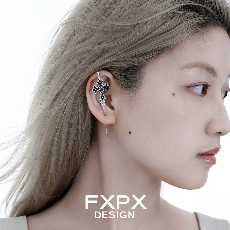 Y2K Dark Crowe Wing Piercing Ear Needle