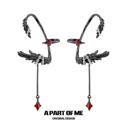 Dark God Feather Ear Cuffs