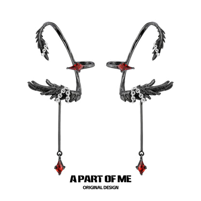 Dark God Feather Ear Cuffs