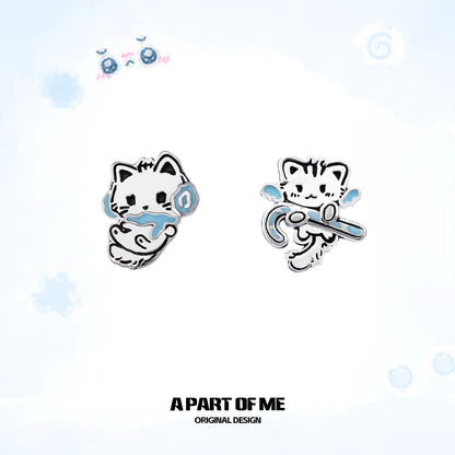 Y2K Soft Cat Stud Earrings