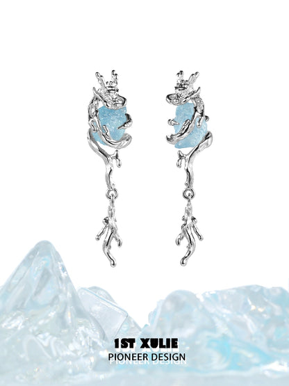 Fantasy Dragon Gem Earrings