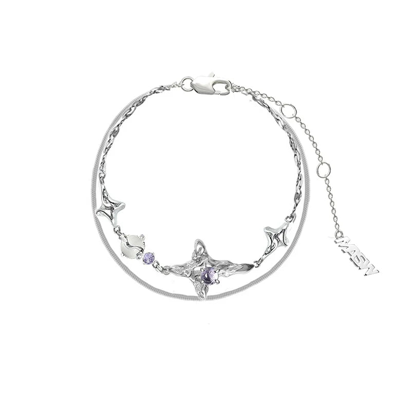 Starry Sky Purple Moon Bracelet