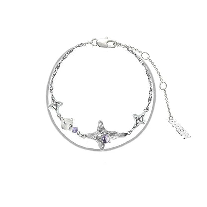 Starry Sky Purple Moon Bracelet