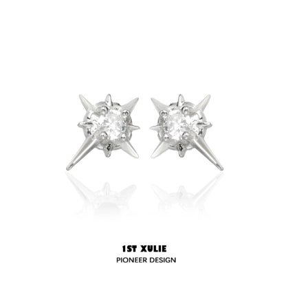 Cosmic Dark Matter Star Earrings
