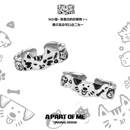 Graffiti Pet Couple Rings
