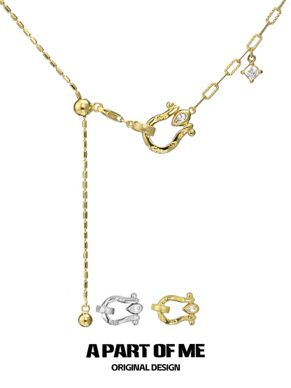 Diamond Horseshoe Collarbone Chain