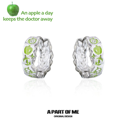 Fresh Apple Graffiti Earrings