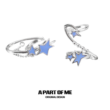 Galactic Blue Star Earrings