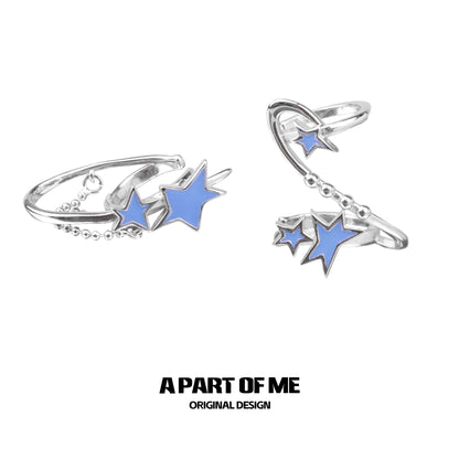 Galactic Blue Star Earrings