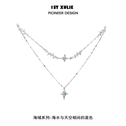Blue Starry Sky Cool Necklace