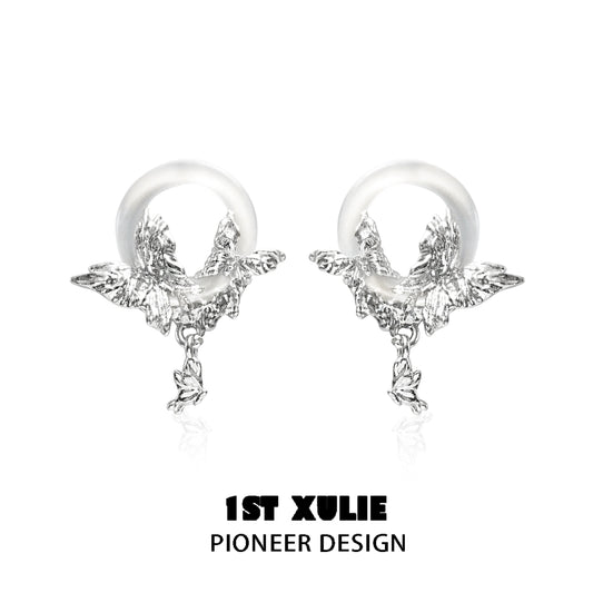 Elegant Butterfly Chalcedony Earrings