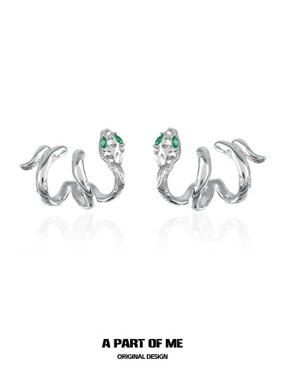 Slytherin Snake Wrap Earrings
