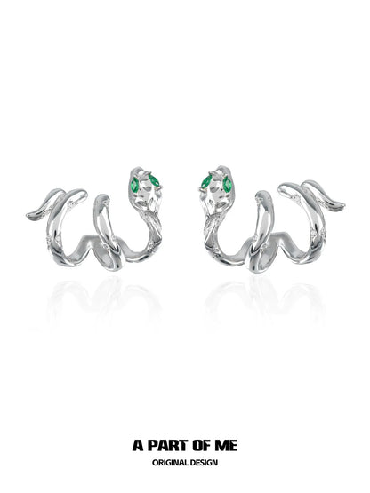 Slytherin Snake Wrap Earrings