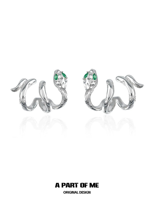 Slytherin Snake Wrap Earrings