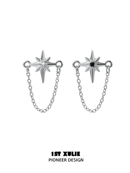 Futuristic Star Chain Earrings