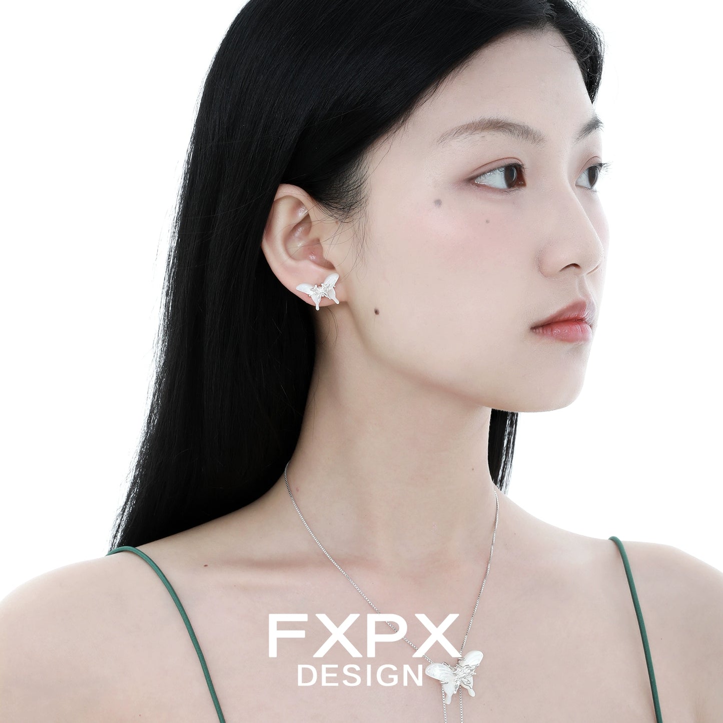 White Shell Butterfly Earrings