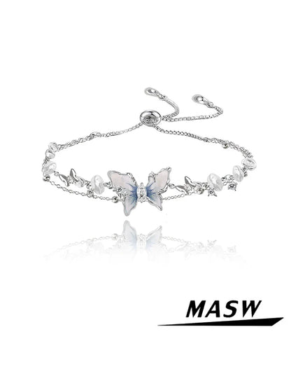 Starry Blue Butterfly Bracelet