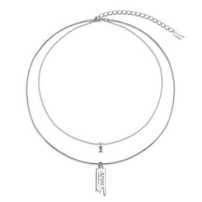 Double Layer Periwinkle Necklace