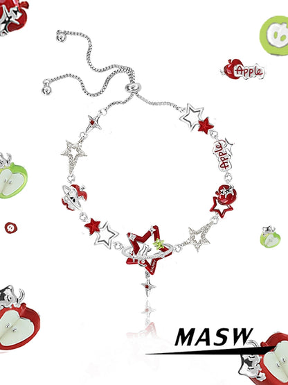 Sweet Apple & Star Bracelet