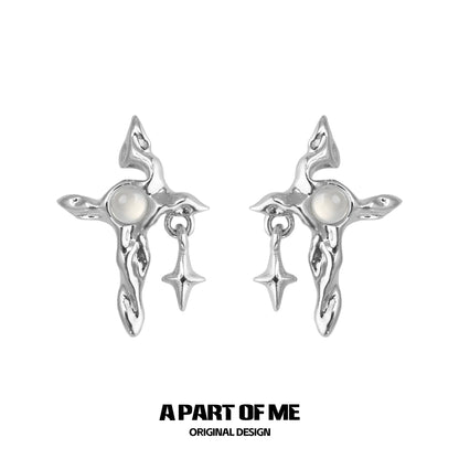 Baima Star Cross Cool Earrings