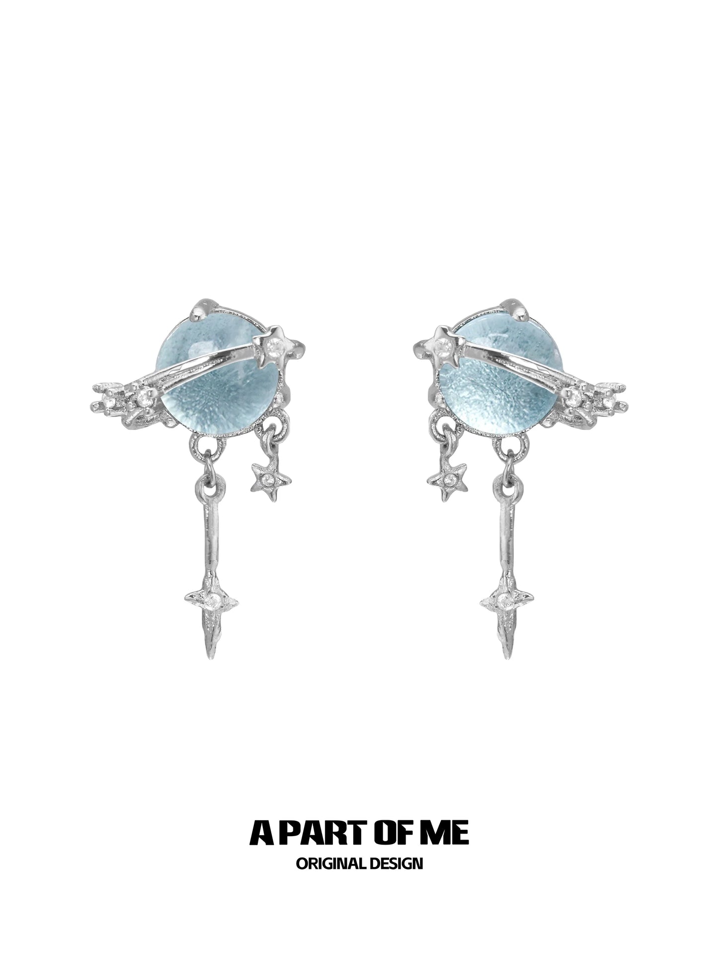 Wisdom Blue Crystal Ear Cuffs