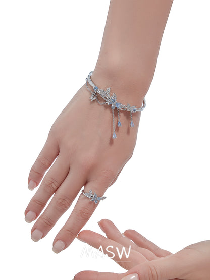 Ice Blue Butterfly Bracelet