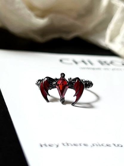 "Dragon Shadow" Red Zircon Ring