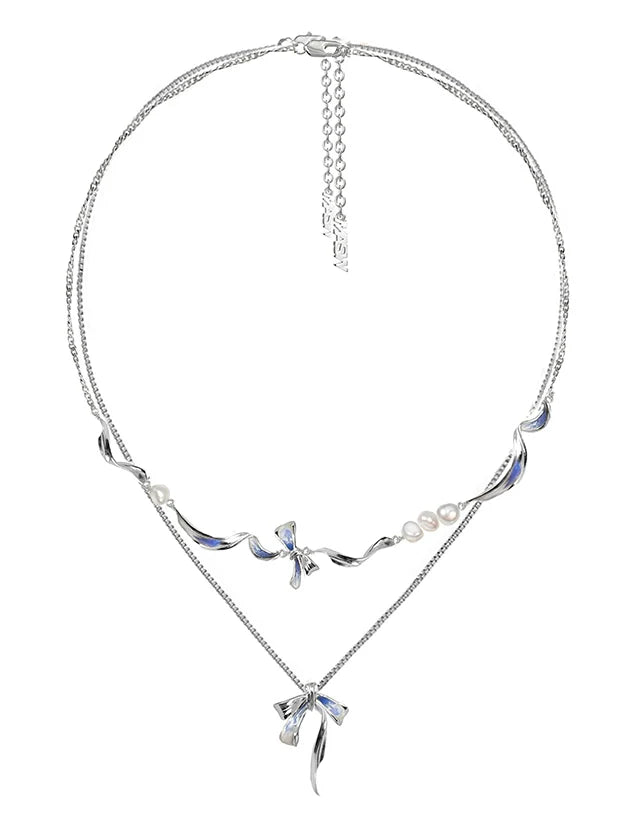 Baroque Pearl Bow Necklace
