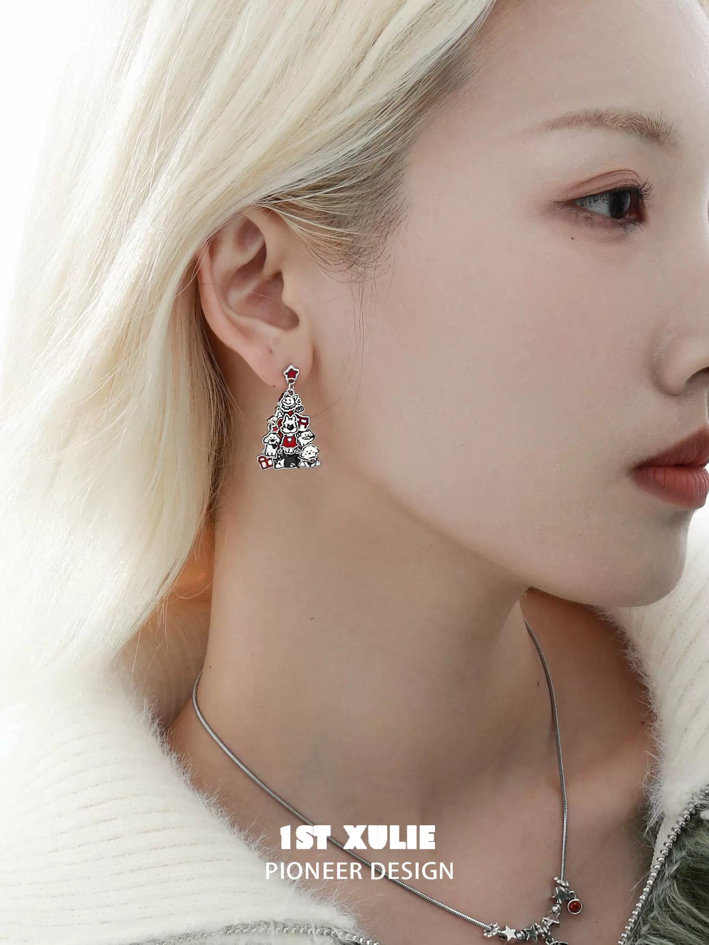 Christmas Happy Pup Earrings