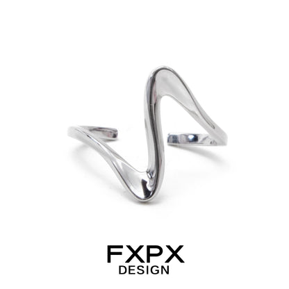 Simple Flowing Silver Ring
