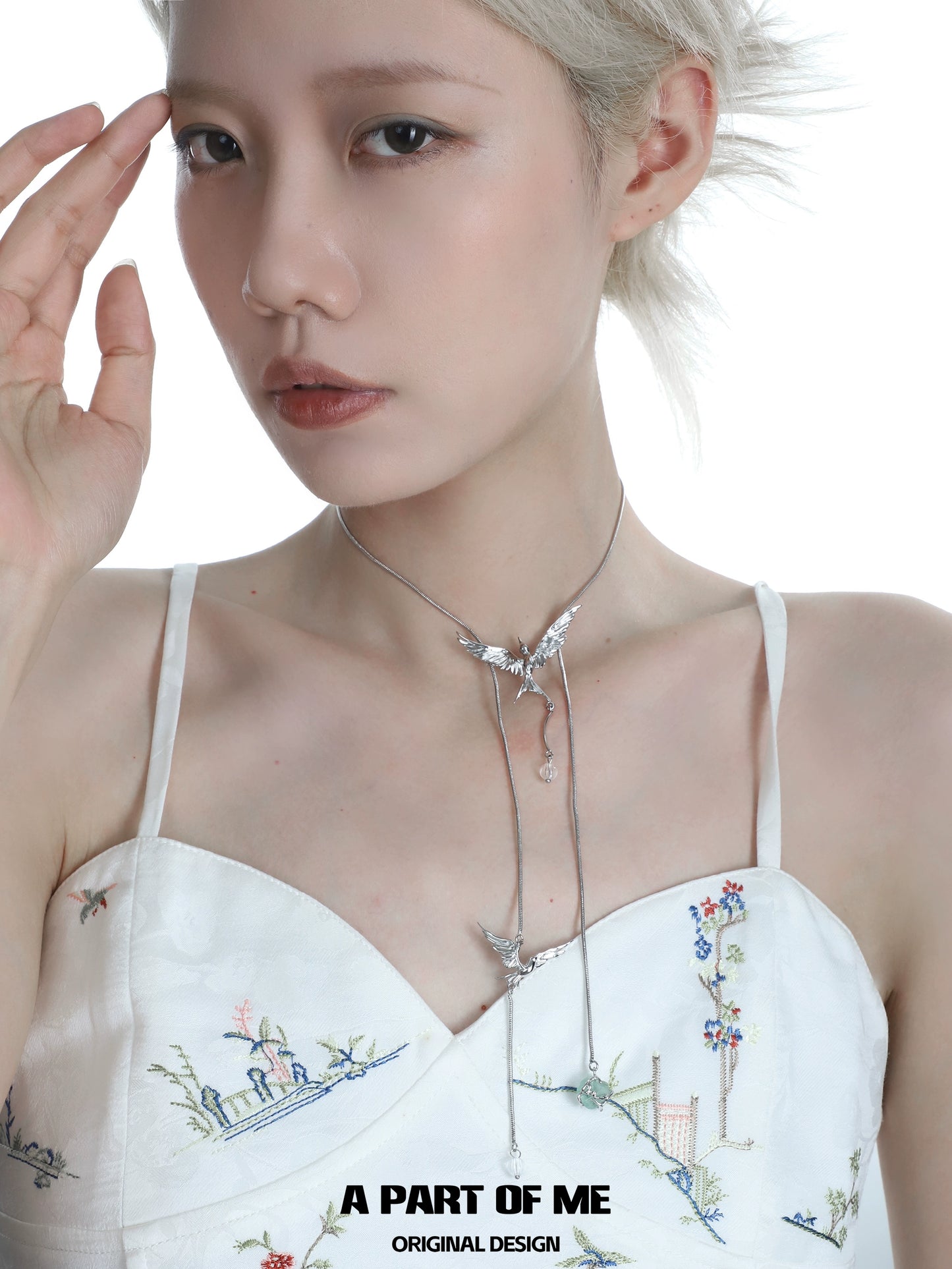 Flying Bird Fluorite Necklace