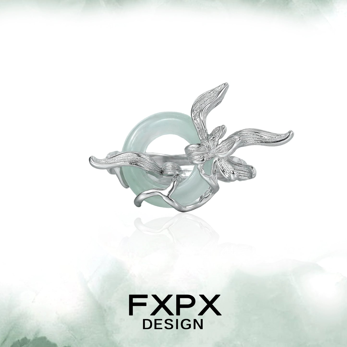 Lake Iris Silver Ring