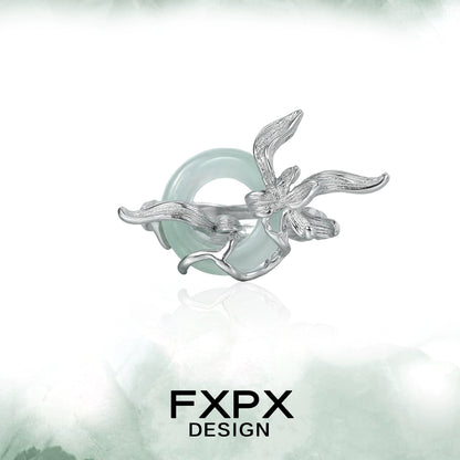 Lake Iris Silver Ring