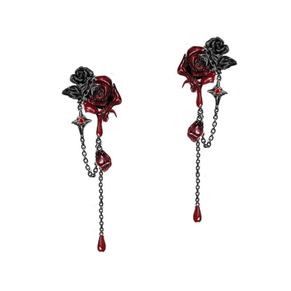 Thorns Rose Tassel Earrings