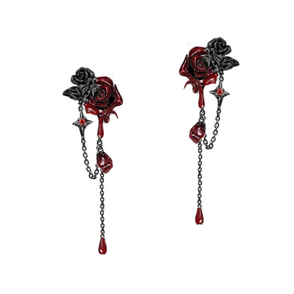 Thorns Rose Tassel Earrings