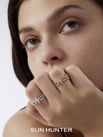 Life Pact Shimmer Cross Ring