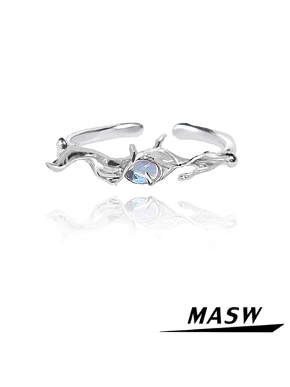 White Moonlight Irregular Ring